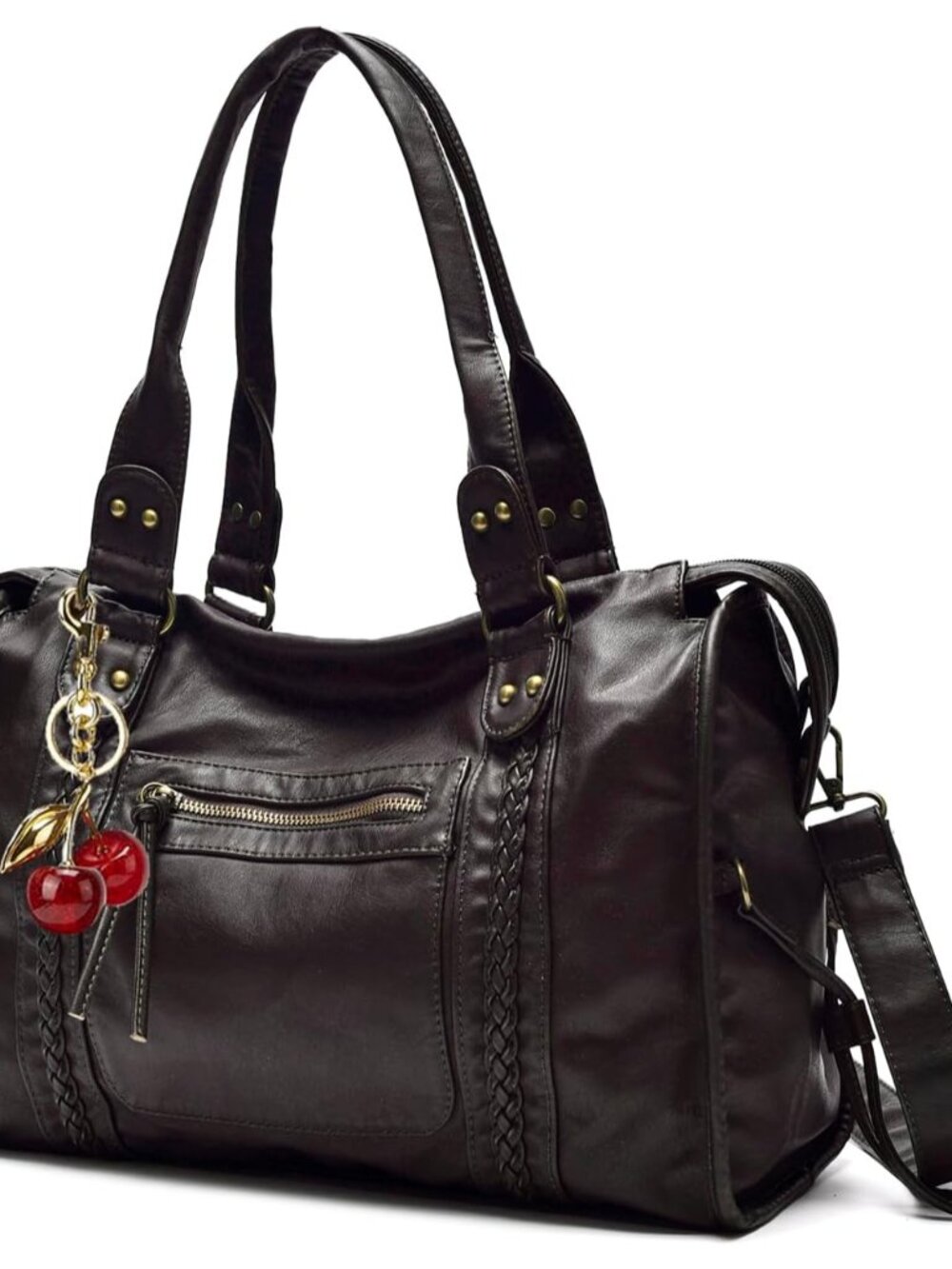 Crossbody Bag for Women,Large Vintage Washed Leather Handbag Purse,Y2K Summer Ho